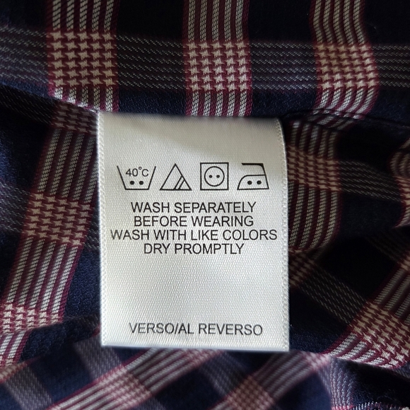 ⭐️Ben Sherman Slim Fit Red And Blue  Casual Button Down Shirt Size L - Picture 3 of 6